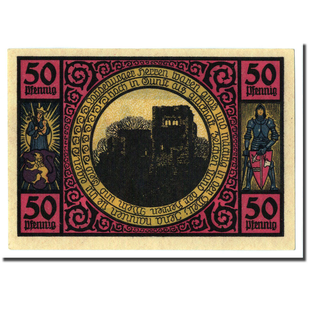 Banknote, Germany, Lobeda Stadt, 50 Pfennig, paysage 5, 1921, UNC(63)