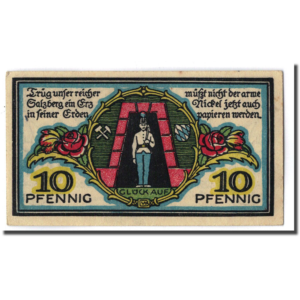 Banknote, Germany, Berchtesgaden, 10 Pfennig, personnage, 1920, 1920-08-13