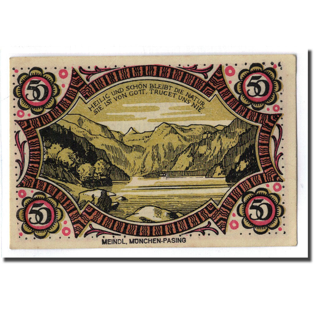 Banknote, Germany, Berchtesgaden, 50 Pfennig, paysage 1, 1920, 1920-08-13