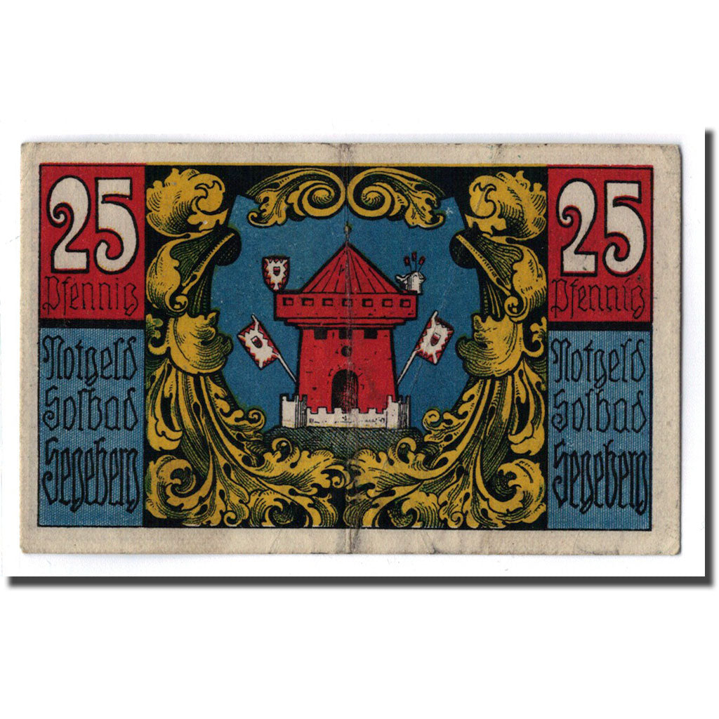 Banconote, Germania, Segeberg, 25 Pfennig, Batiment, 1920, 1920-12-18, SPL