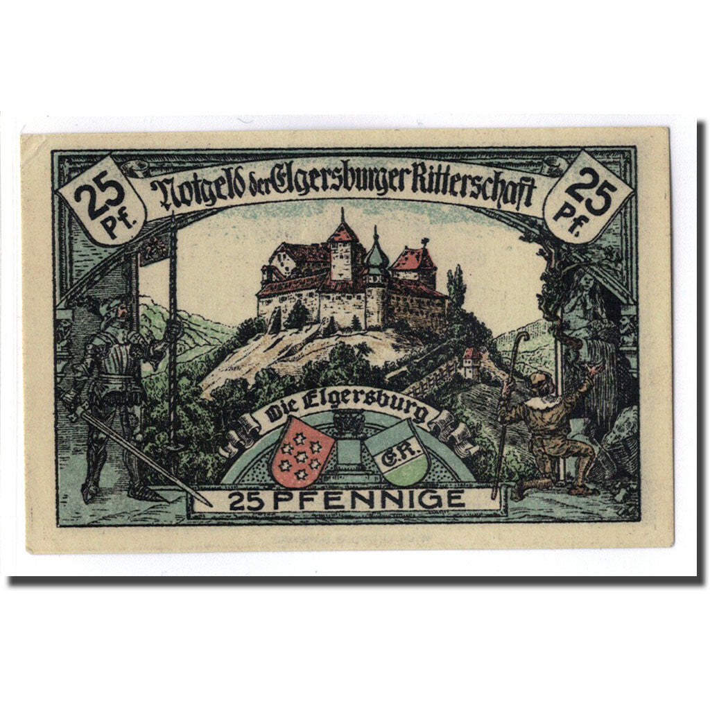 Banconote, Germania, Elgersburg Bad, 25 Pfennig, paysage, 1921, 1921-08-08, SPL