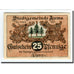 Banconote, Germania, Auma, 25 Pfennig, paysage 2, 1921, 1921-04-01, SPL-