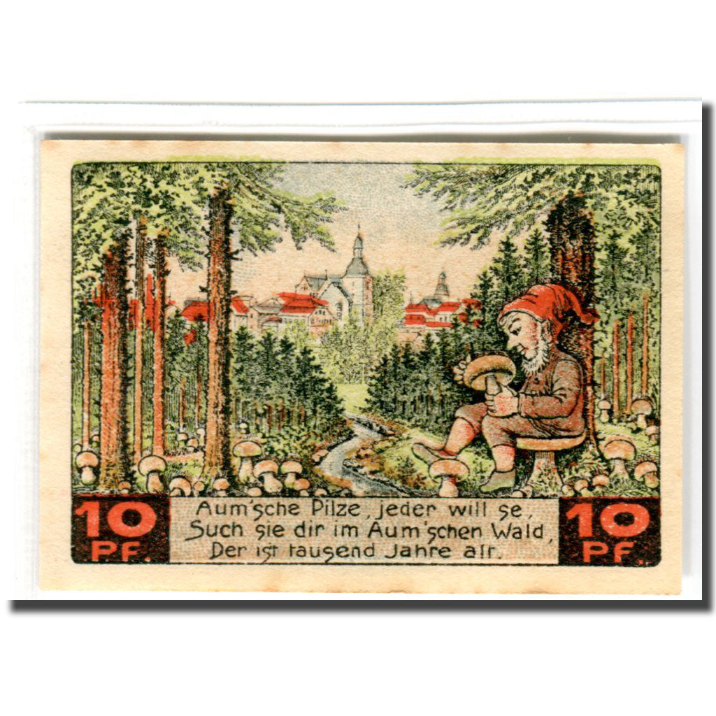 Geldschein, Deutschland, Auma, 10 Pfennig, paysage 3, 1921, 1921-04-01, VZ