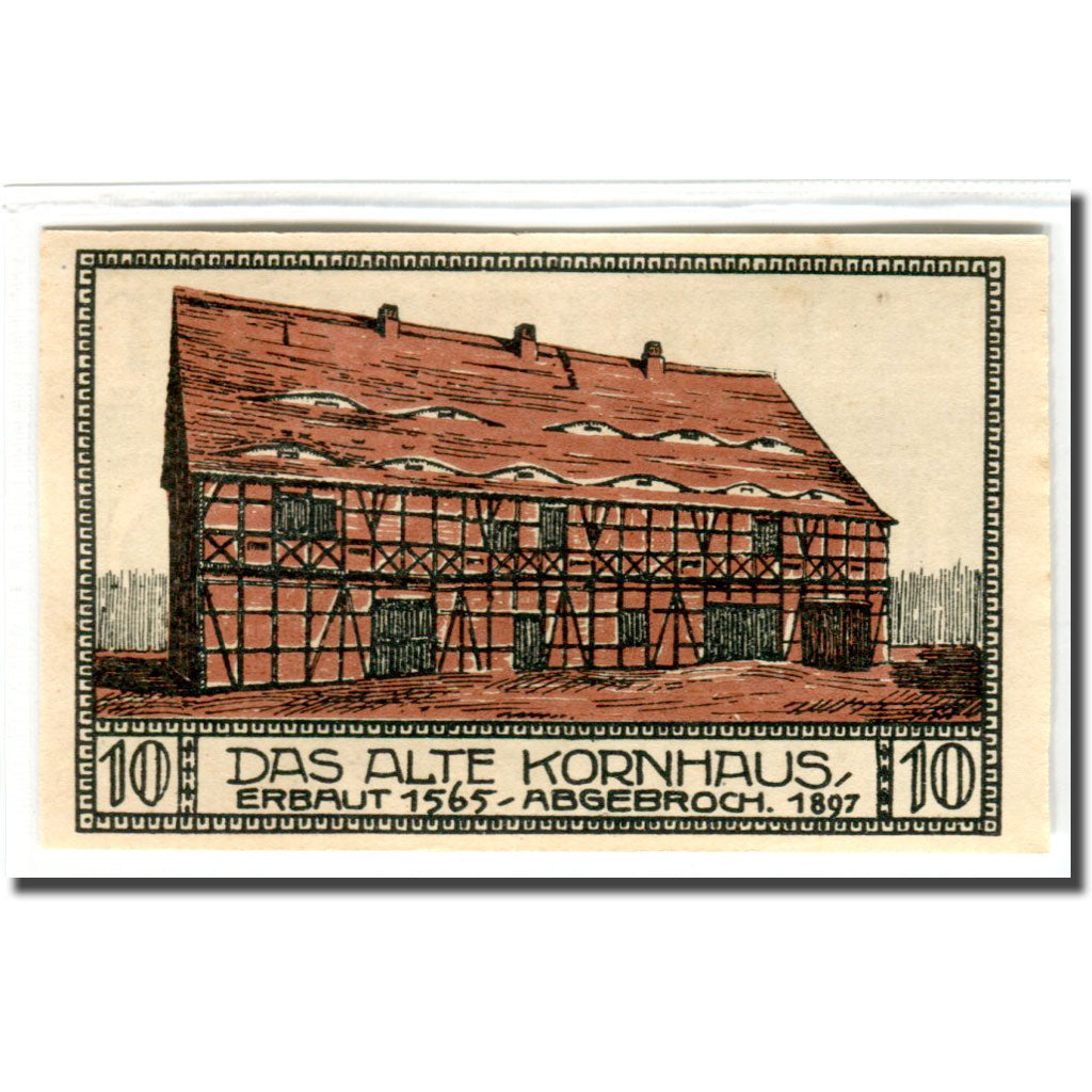 Geldschein, Deutschland, Bitterfeld Stadt, 10 Pfennig, batiment 2, 1921, UNZ-