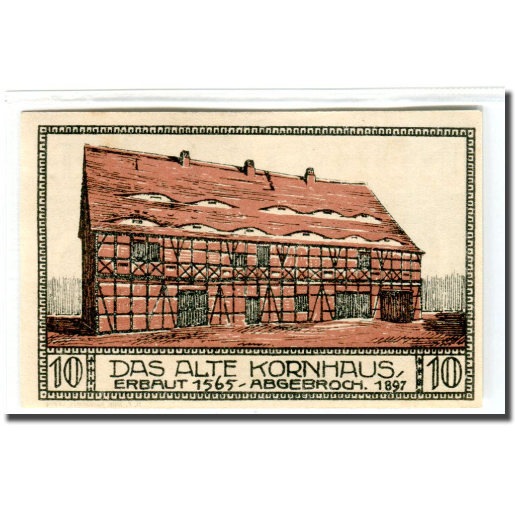 Geldschein, Deutschland, Bitterfeld Stadt, 10 Pfennig, Batiment 4, 1921, UNZ-