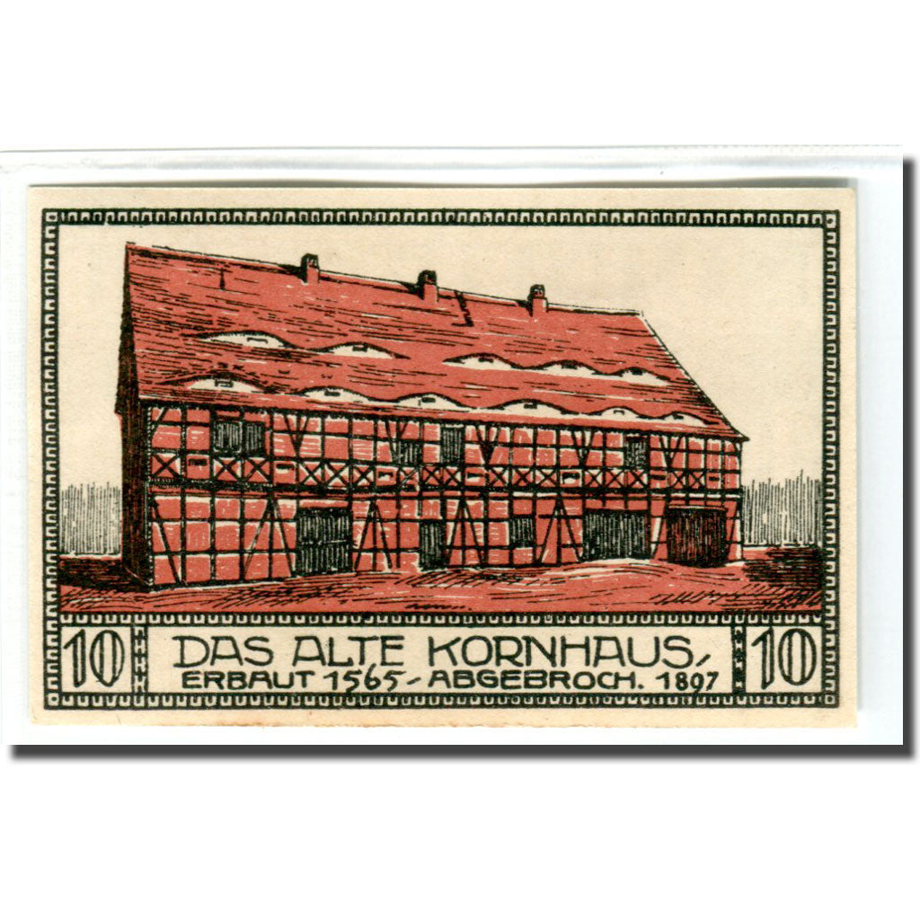 Banknote, Germany, Bitterfeld Stadt, 10 Pfennig, Batiment 8, 1921, UNC(63)