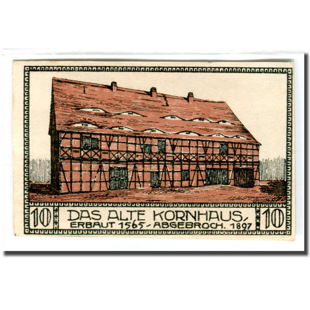 Banknote, Germany, Bitterfeld Stadt, 10 Pfennig, Batiment 9, 1921, UNC(63)