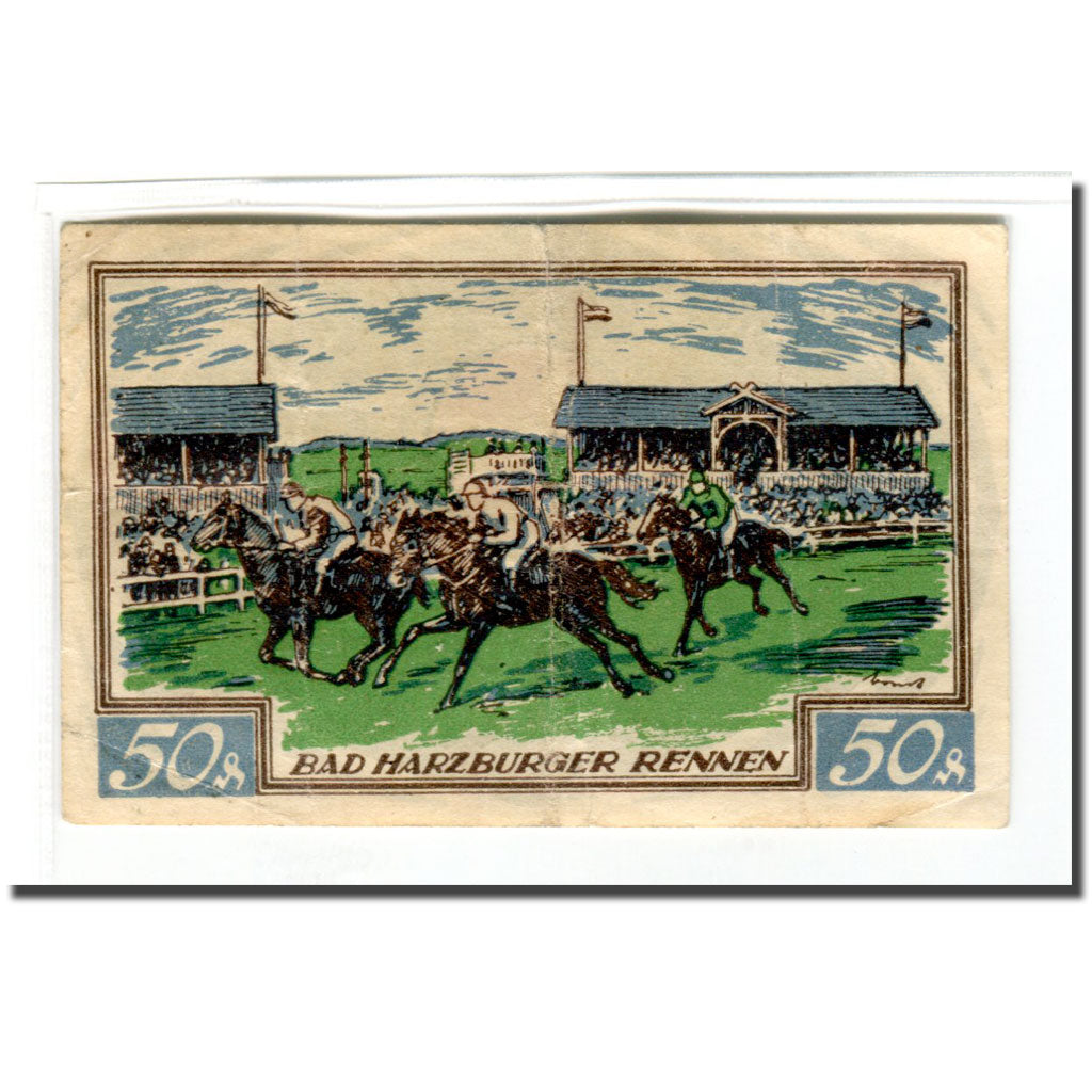 Billete, Alemania, Braunschweig, 50 Pfennig, course hippique, 1921, 1921-05-01