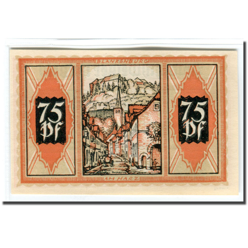 Biljet, Duitsland, Braunschweig, 75 Pfennig, rue, 1921, 1921-05-01, SPL