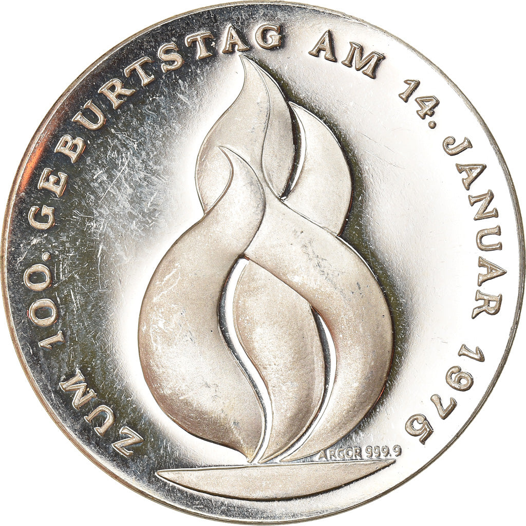 Switzerland, Medal, Albert Schweitzer, Zum 100 Geburtstag, Medicine, 1975