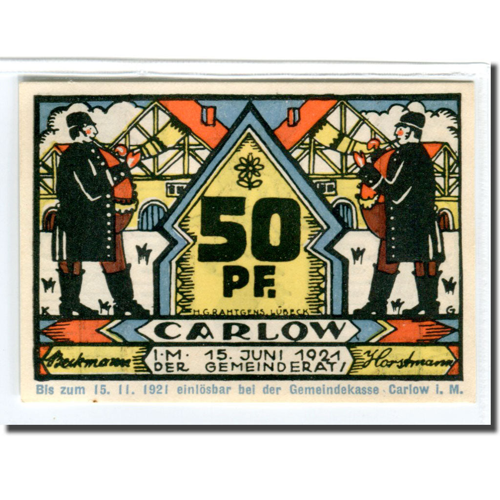 Banknote, Germany, Carlow, 50 Pfennig, Blason, 1921, 1921-06-15, UNC(63)