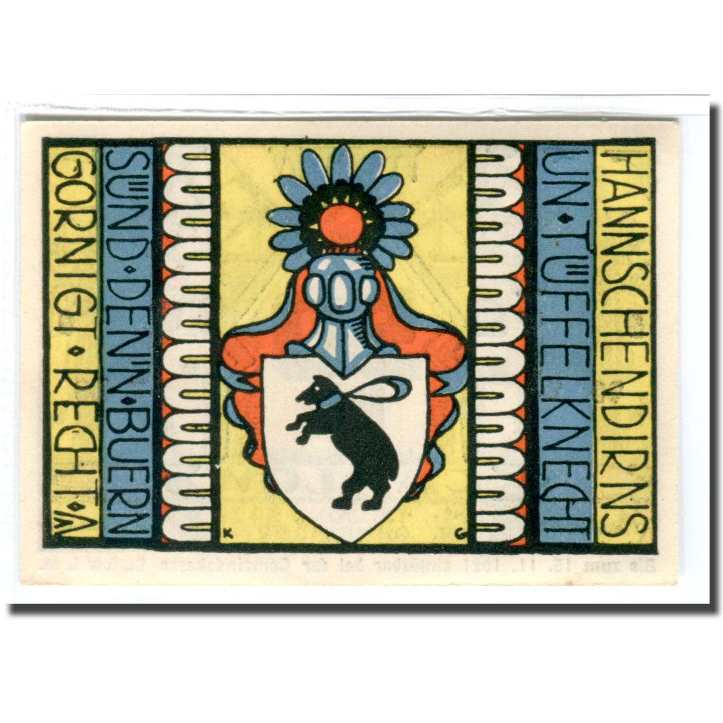 Banknote, Germany, Carlow, 50 Pfennig, Blason, 1921, 1921-06-15, UNC(63)