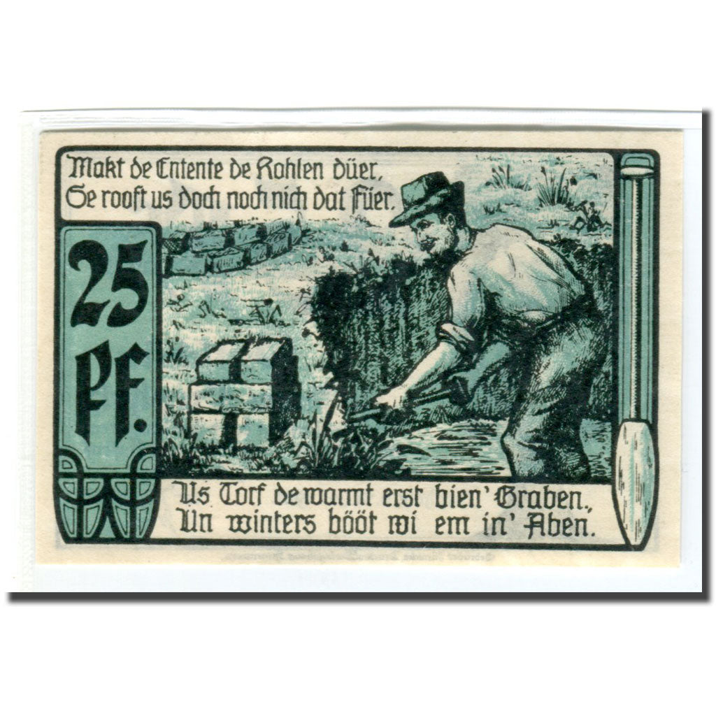 Banconote, Germania, Diepholz, 25 Pfennig, personnage, 1921, 1921-07-18, SPL