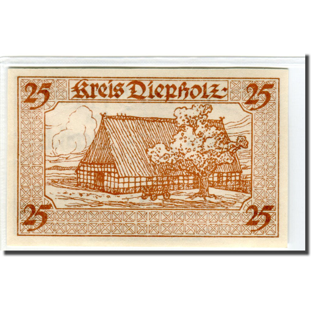 Banconote, Germania, Diepholz, 25 Pfennig, Batiment, 1920, 1920-09-01, SPL