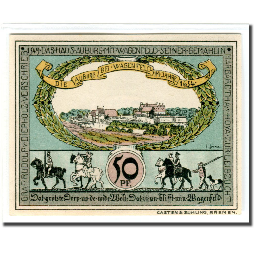 Banknote, Germany, Diepholz, 50 Pfennig, paysage, 1921, 1921-08-15, UNC(63)