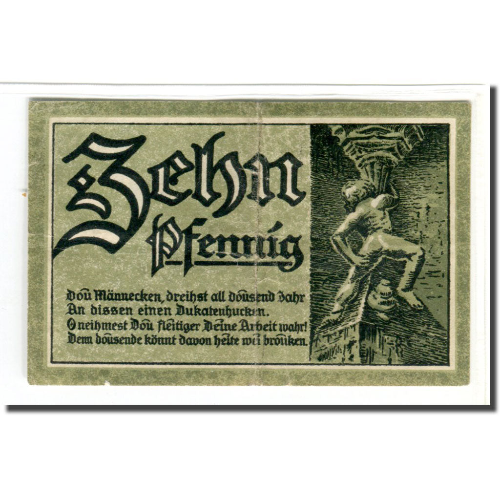 Banknote, Germany, Goslar Stadt, 10 Pfennig, Blason, 1923, 1923-06-01
