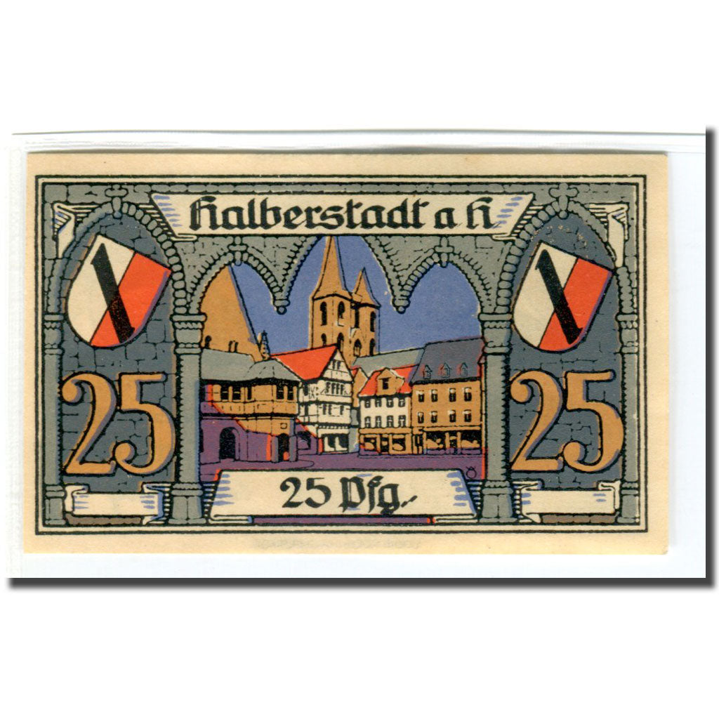 Geldschein, Deutschland, Halberstadt, 25 Pfennig, village, 1920, 1920-11-02
