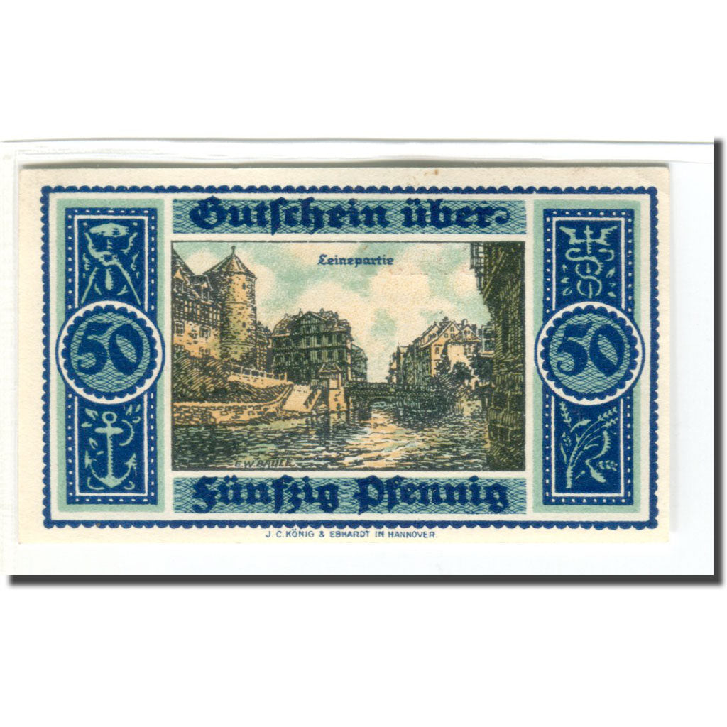Banknote, Germany, Hannover, 50 Pfennig, village, 1921, 1921-07-01, UNC(63)
