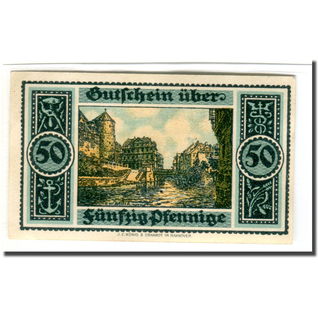 Banknote, Germany, Hannover, 50 Pfennig, village 1, 1921, 1921-07-01, UNC(63)