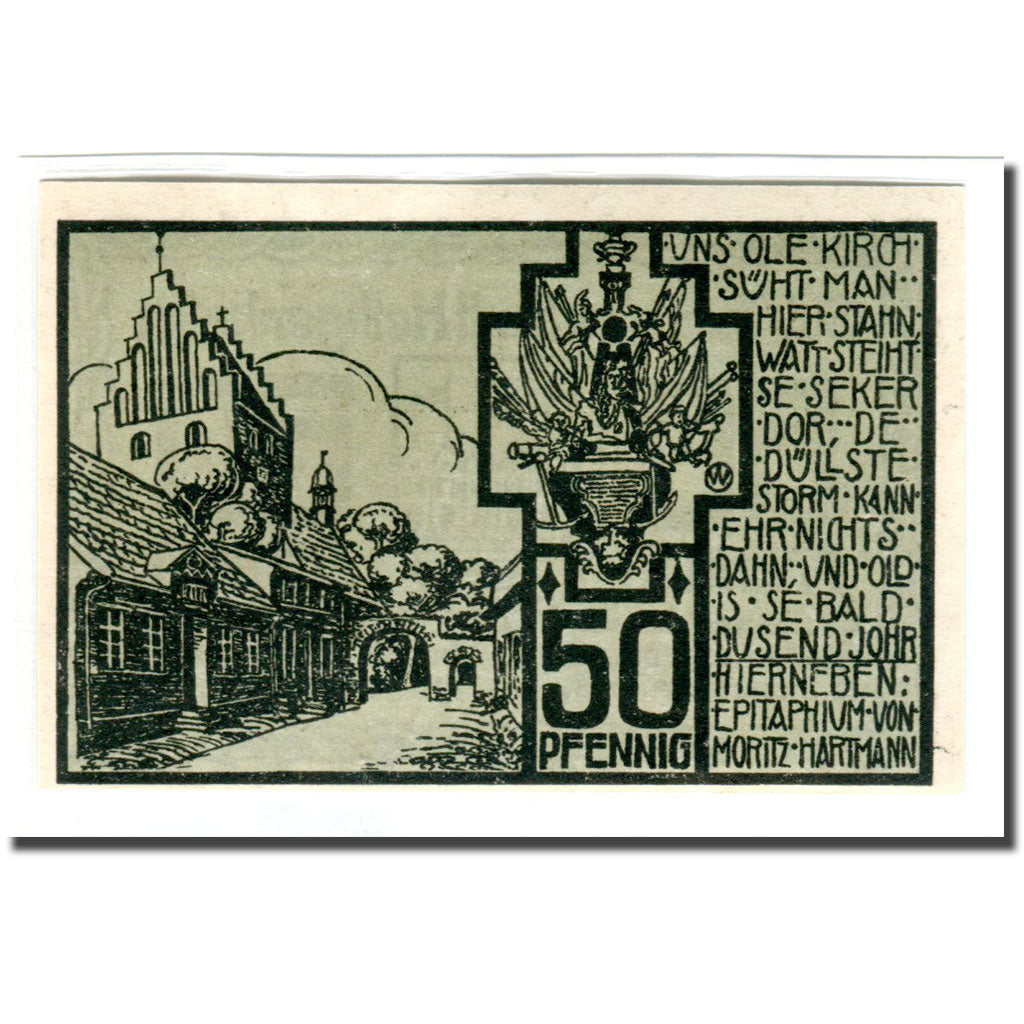 Geldschein, Deutschland, Heiligenhafen, 50 Pfennig, village, 1921, UNZ-