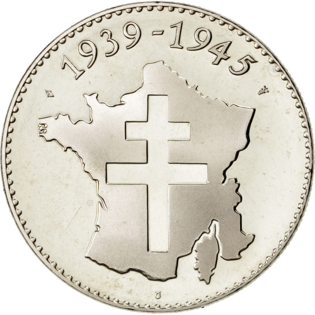 FRANCE, History, French Fifth Republic, Medal, MS(65-70), Nickel, 41, 31.10