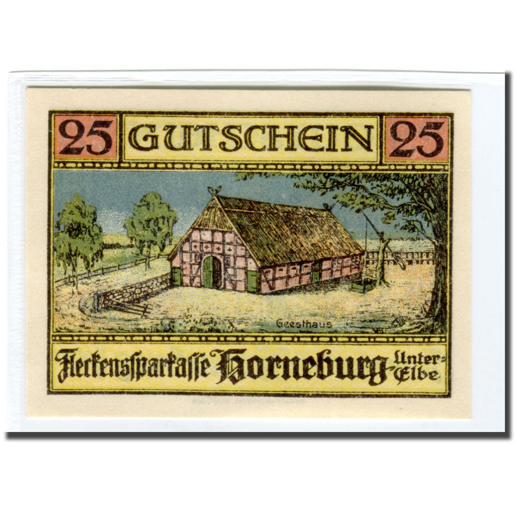 Banknote, Germany, Horneburg, 25 Pfennig, Batiment, 1921, 1921-05-01, UNC(63)