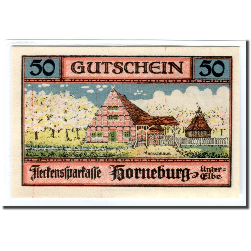 Banconote, Germania, Horneburg, 50 Pfennig, Maison, 1921, 1921-05-01, SPL
