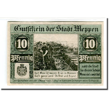 Banknote, Germany, Meppen, 10 Pfennig, Batiment, 1921, 1921-05-31, UNC(63)