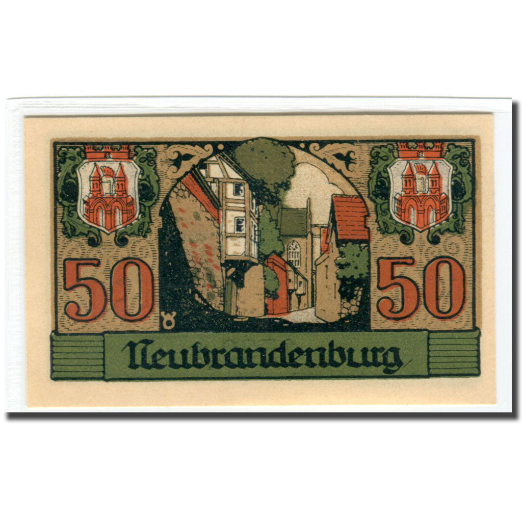 Banknote, Germany, Neubrandenburg Stadt, 50 Pfennig, ruelle, 1921, 1921-07-02