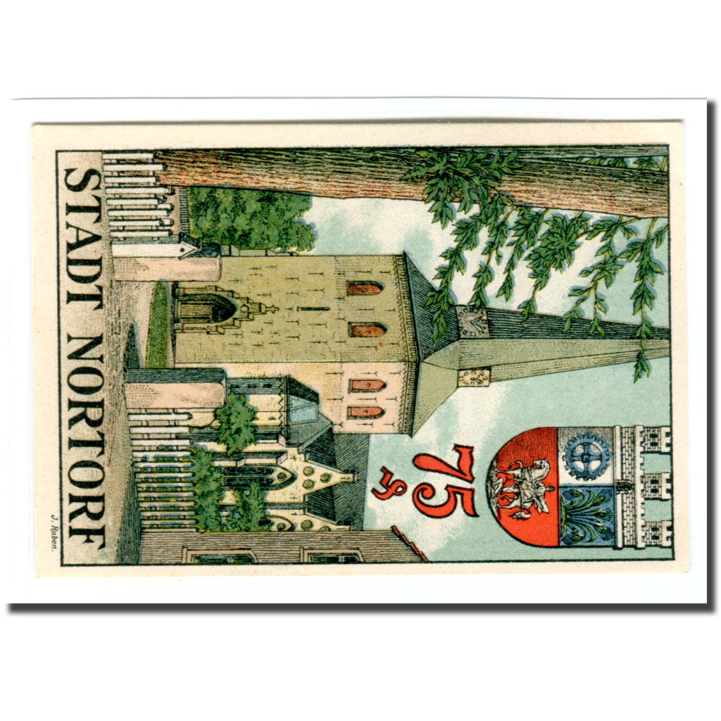 Geldschein, Deutschland, Nortorf, 75 Pfennig, Eglise, 1920, 1920-05-10, UNZ-