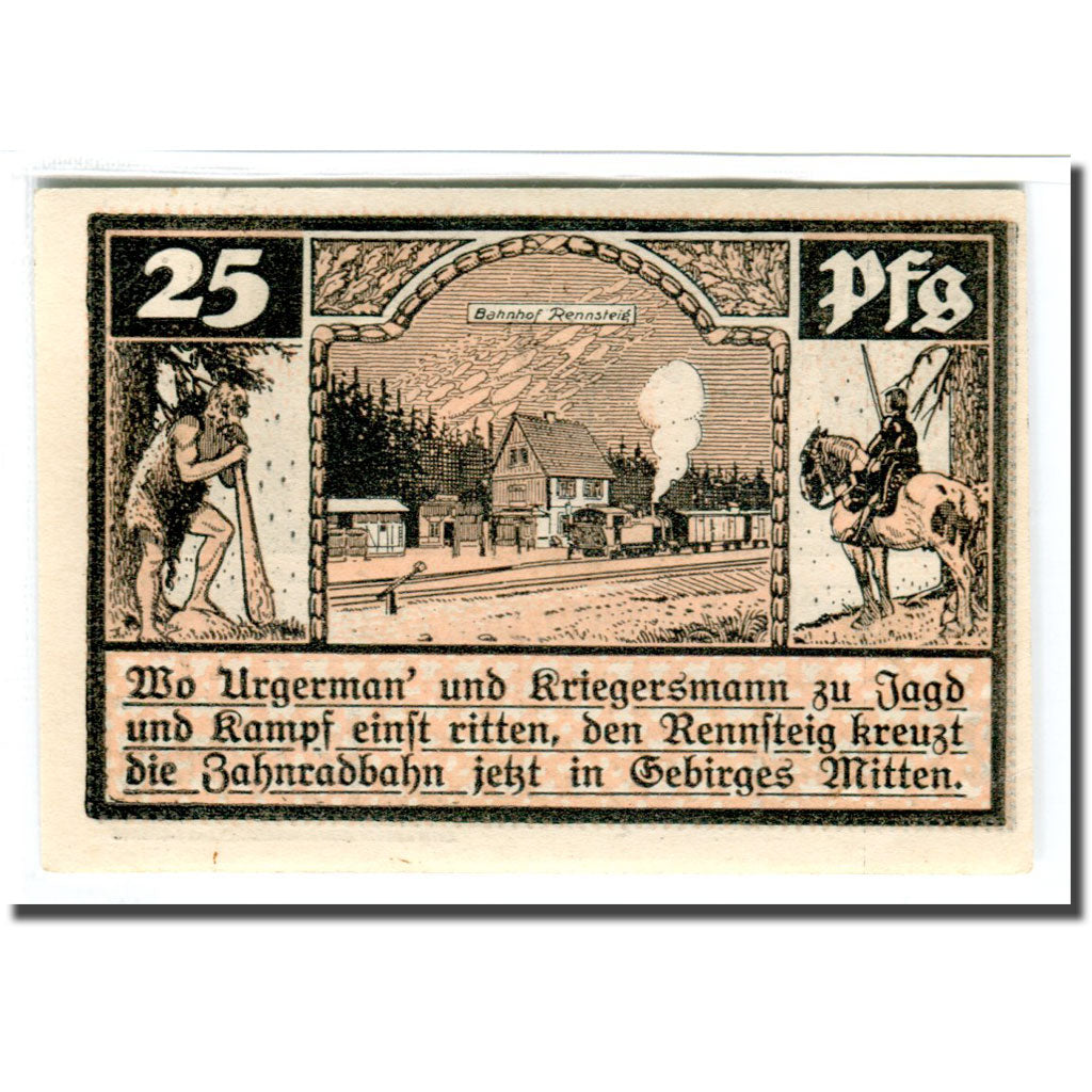 Geldschein, Deutschland, Schmiedfeld Gemeinde, 25 Pfennig, paysage, 1921, UNZ-
