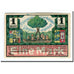 Geldschein, Deutschland, Suderbrarup, 1 Mark, personnage, 1920, UNZ-