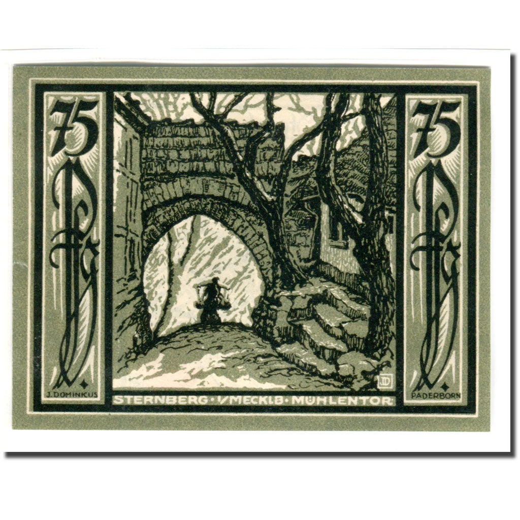Banknote, Germany, Sternberg Stadt, 50 Pfennig, batiment 1, 1922, 1922-01-23