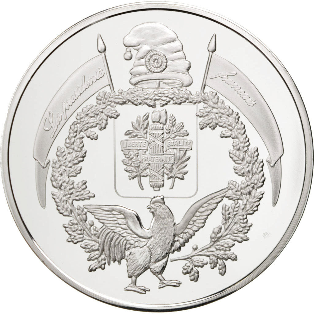 FRANCE, History, French Fifth Republic, Medal, MS(65-70), Silver, 40, 21.60