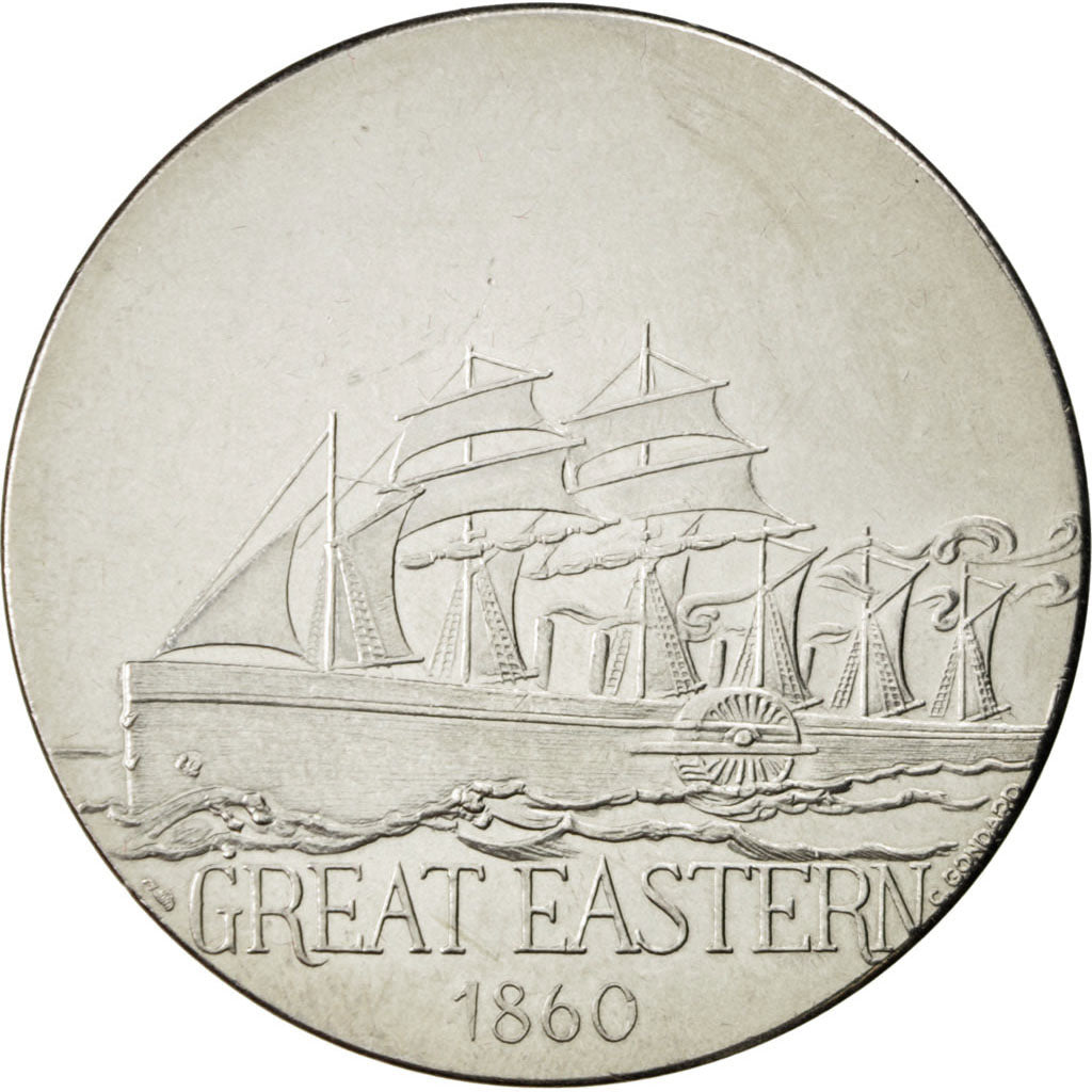 FRANCE, Shipping, French Fifth Republic, Medal, MS(60-62), Nickel, 41, 30.50