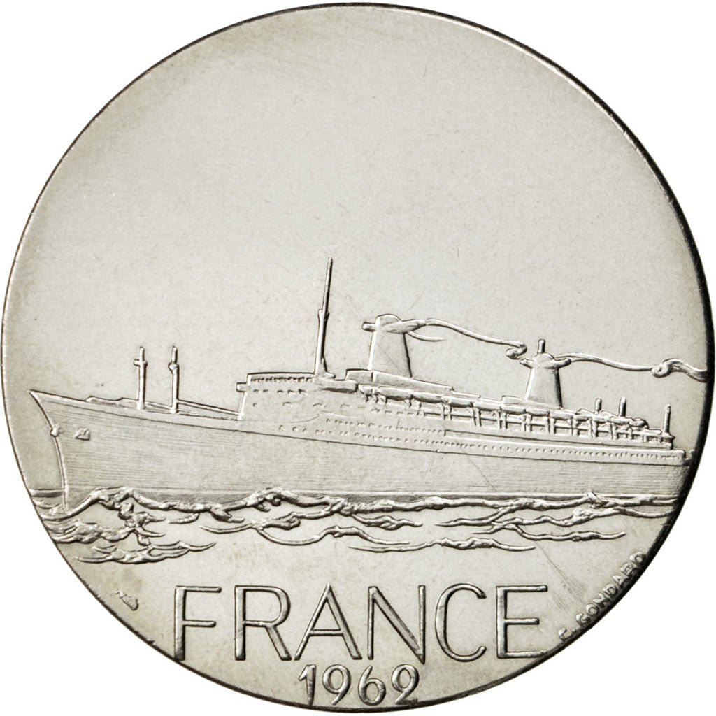 Francia, Medal, French Fifth Republic, Shipping, SPL, Nichel