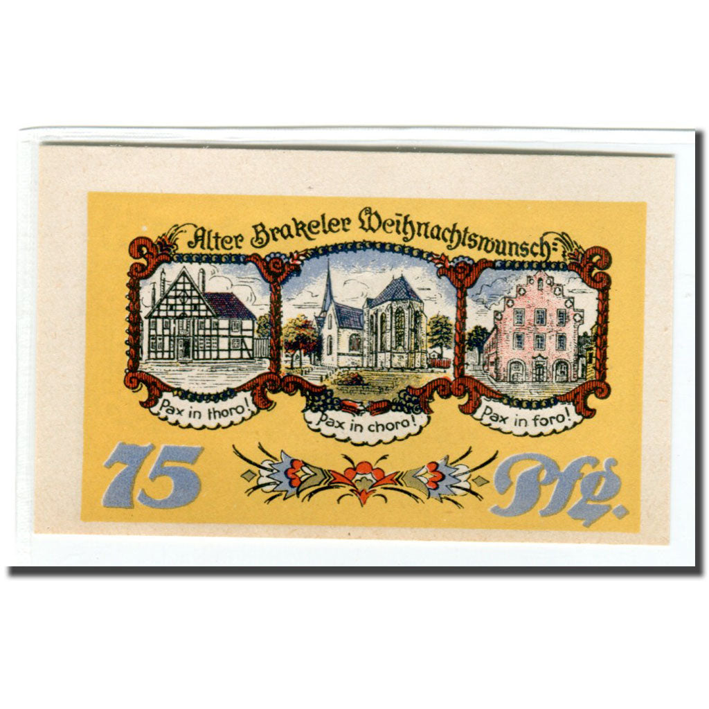 Banknote, Germany, Brakel Stadt, 75 Pfennig, Batiment, 1921, 1921-06-01