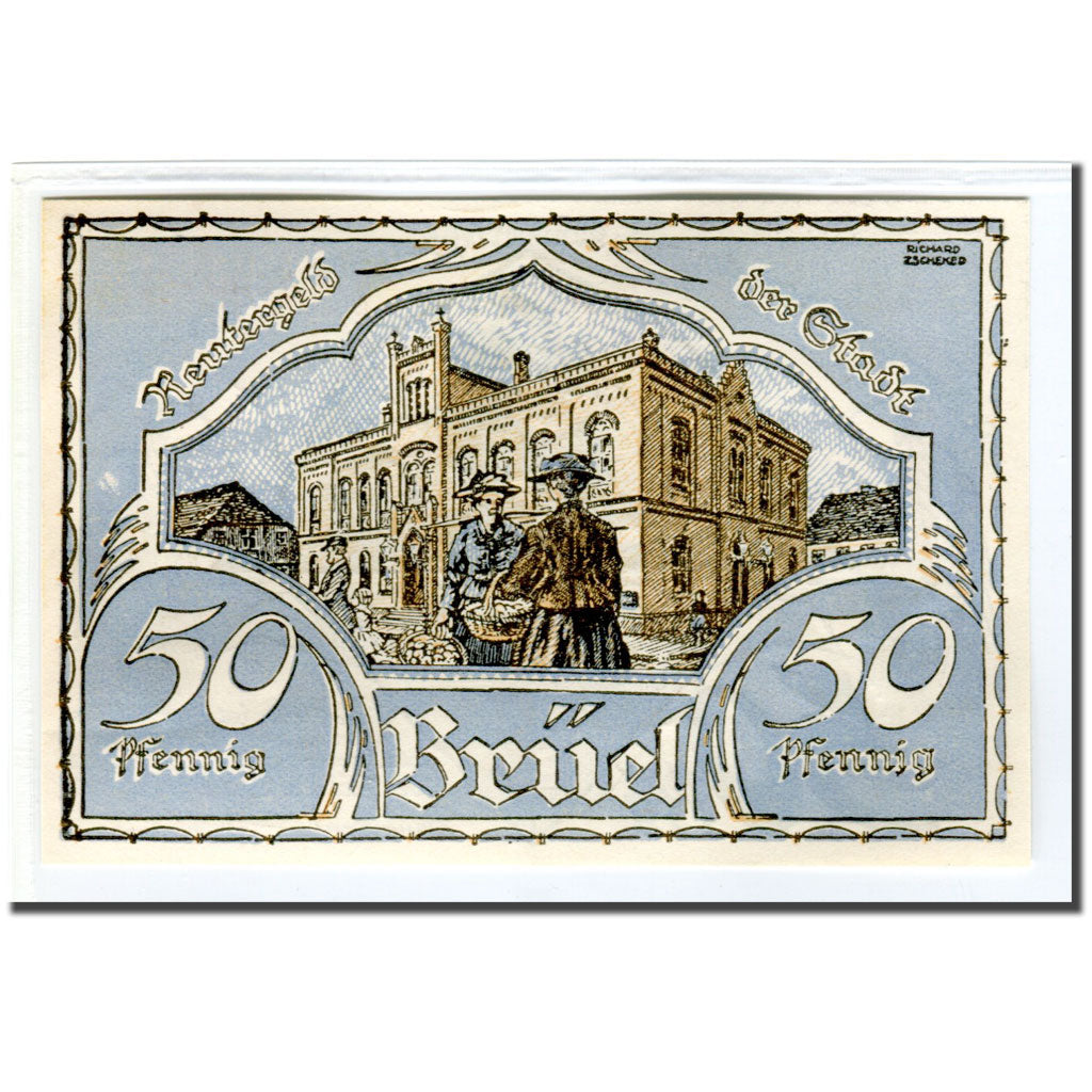 Banknote, Germany, Brüel, 50 Pfennig, personnage, 1922, UNC(63), Mehl:191.1