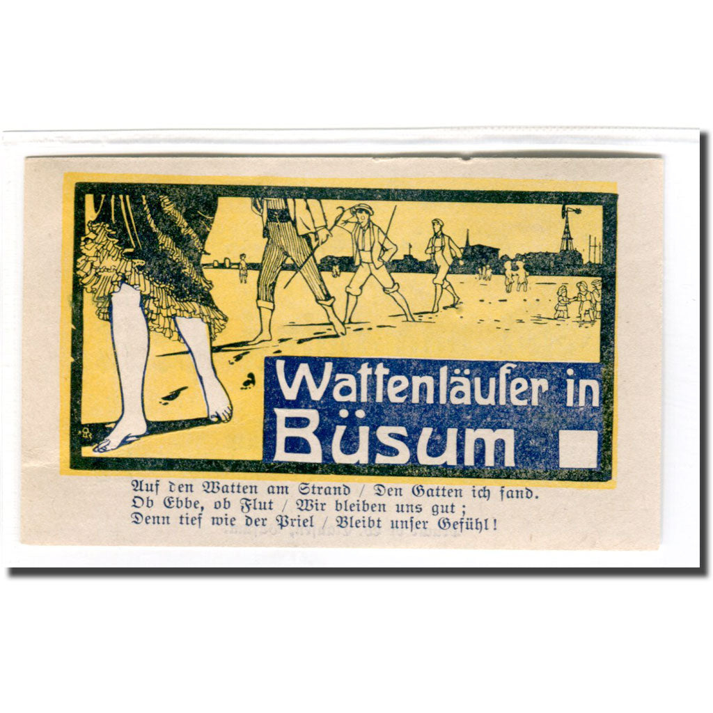 Geldschein, Deutschland, Büsum, 25 Pfennig, personnage, 1921, 1921-07-01, UNZ-