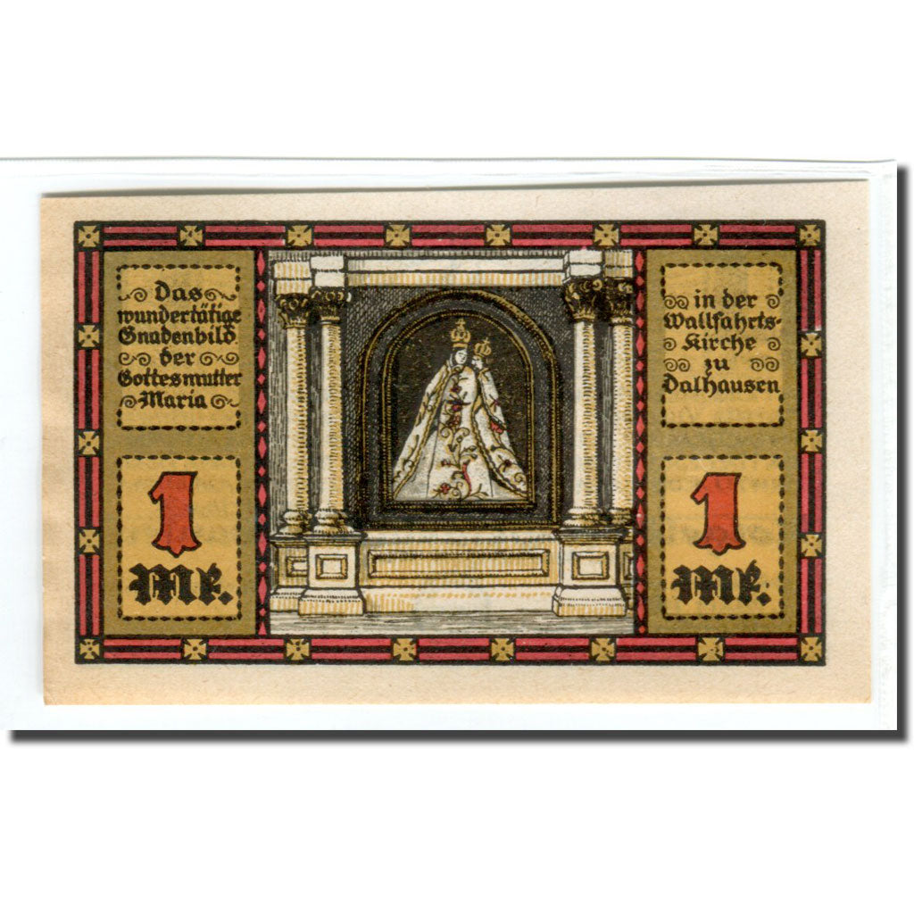 Banknote, Germany, Dalhausen, 1 Mark, personnage, 1921, 1921-11-05, UNC(63)