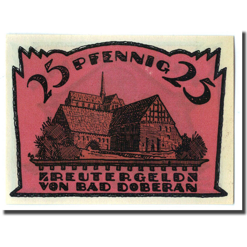 Banknote, Germany, Doberan Bad, 25 Pfennig, Batiment, 1921, 1921-12-31, UNC(63)