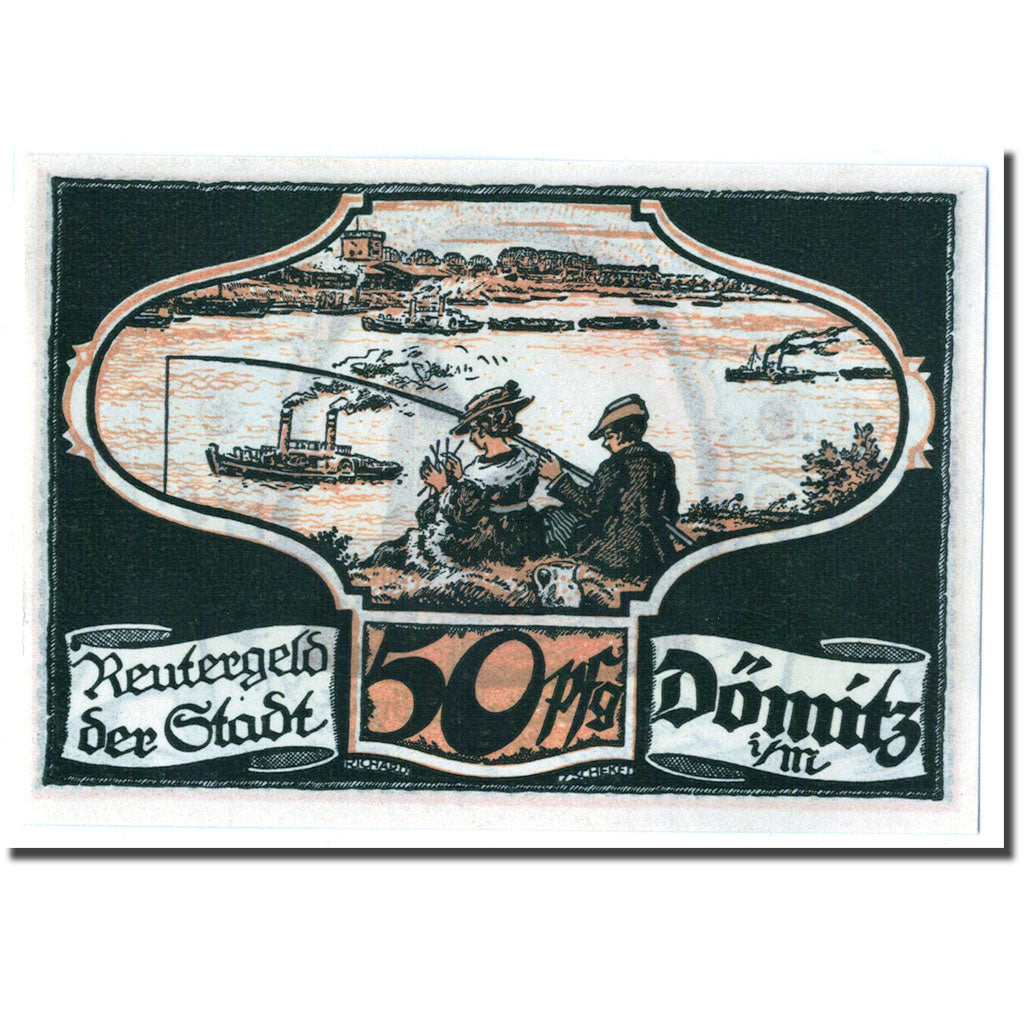 Banknote, Germany, Domitz Stadt, 50 Pfennig, personnage, 1922, UNC(63)