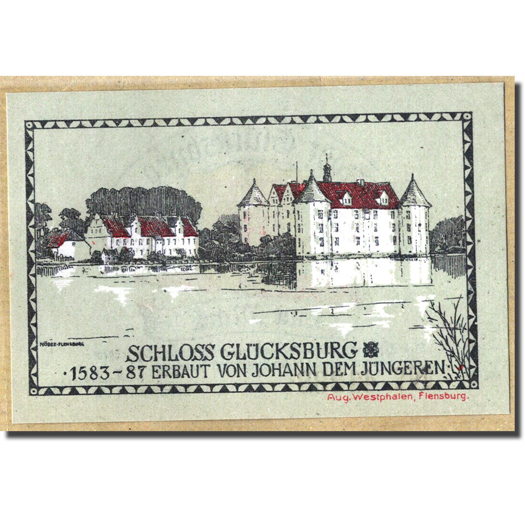 Banknote, Germany, Glucksburg, 1 Mark, paysage, 1920, UNC(63), Mehl:441.1