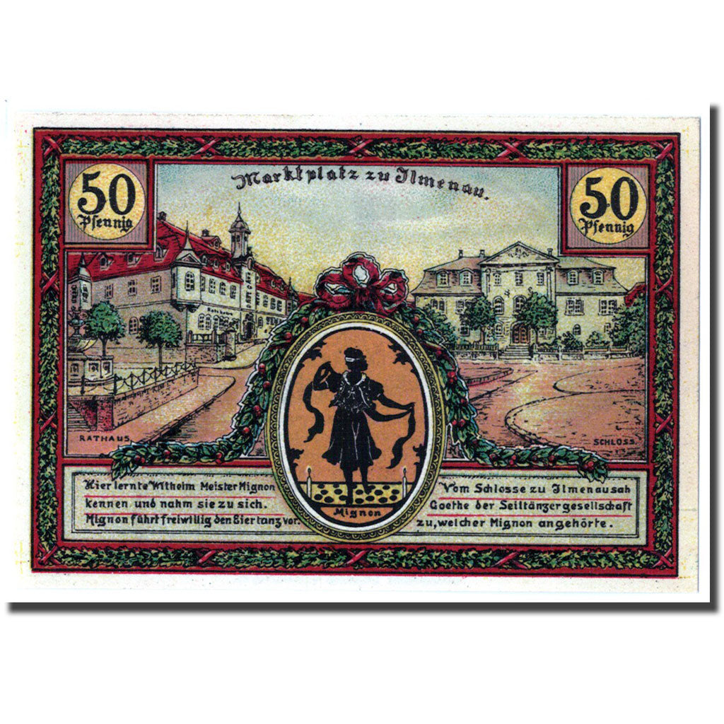 Banknote, Germany, Ilmenau Stadt, 50 Pfennig, village, 1921, UNC(63), Mehl:643.4