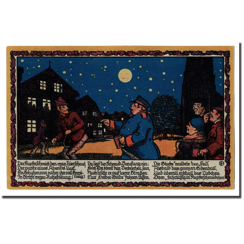 Banknote, Germany, Oelde Stadt, 5 Mark, personnage, 1921, 1921-07-01, UNC(63)