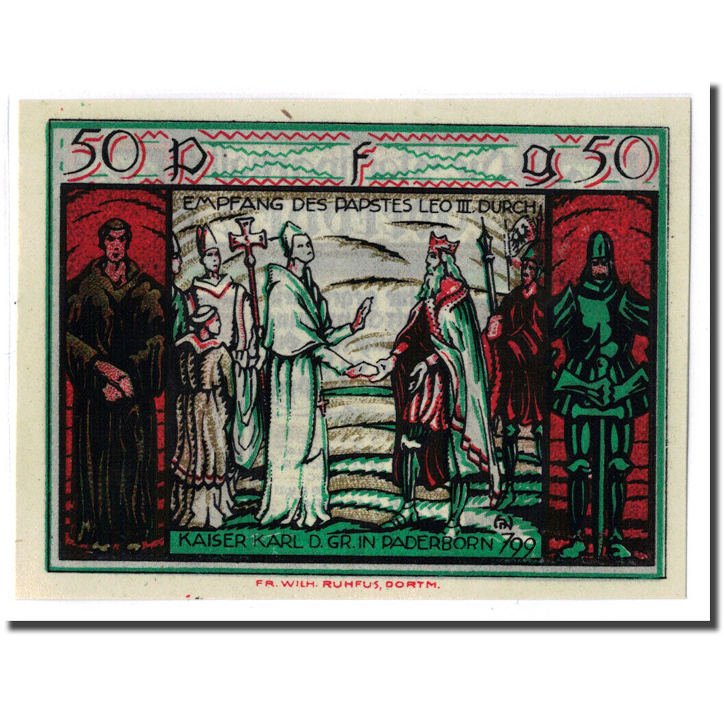 Geldschein, Deutschland, Paderborn, 50 Pfennig, personnage 1, 1921, 1921-11-10