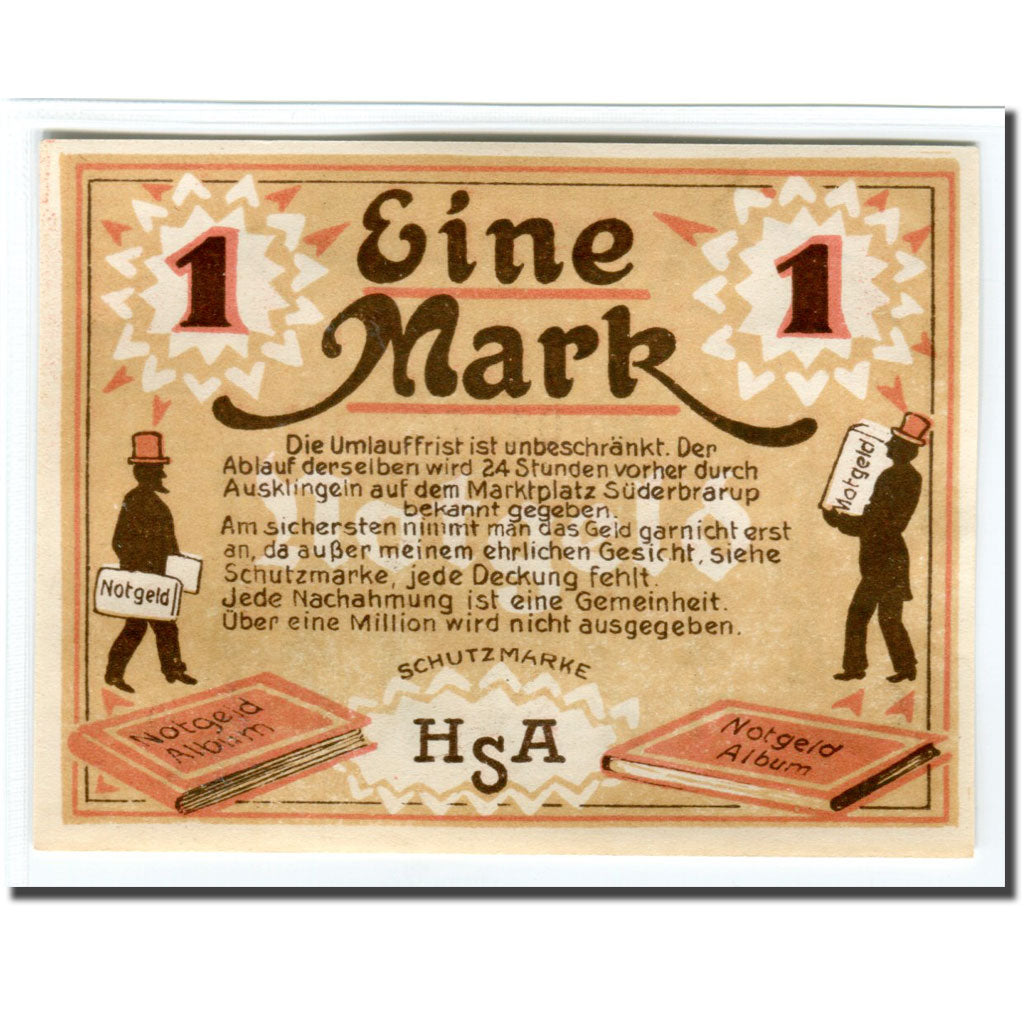 Banknote, Germany, Suderbrarup, 1 Mark, Texte, 1920, 1920-12-31, UNC(63)