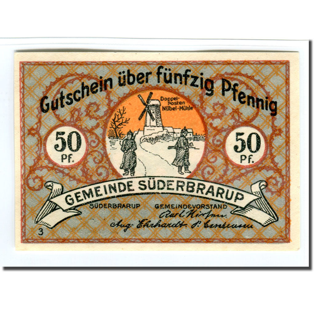 Banknote, Germany, Suderbrarup, 50 Pfennig, personnage, 1921, UNC(63)