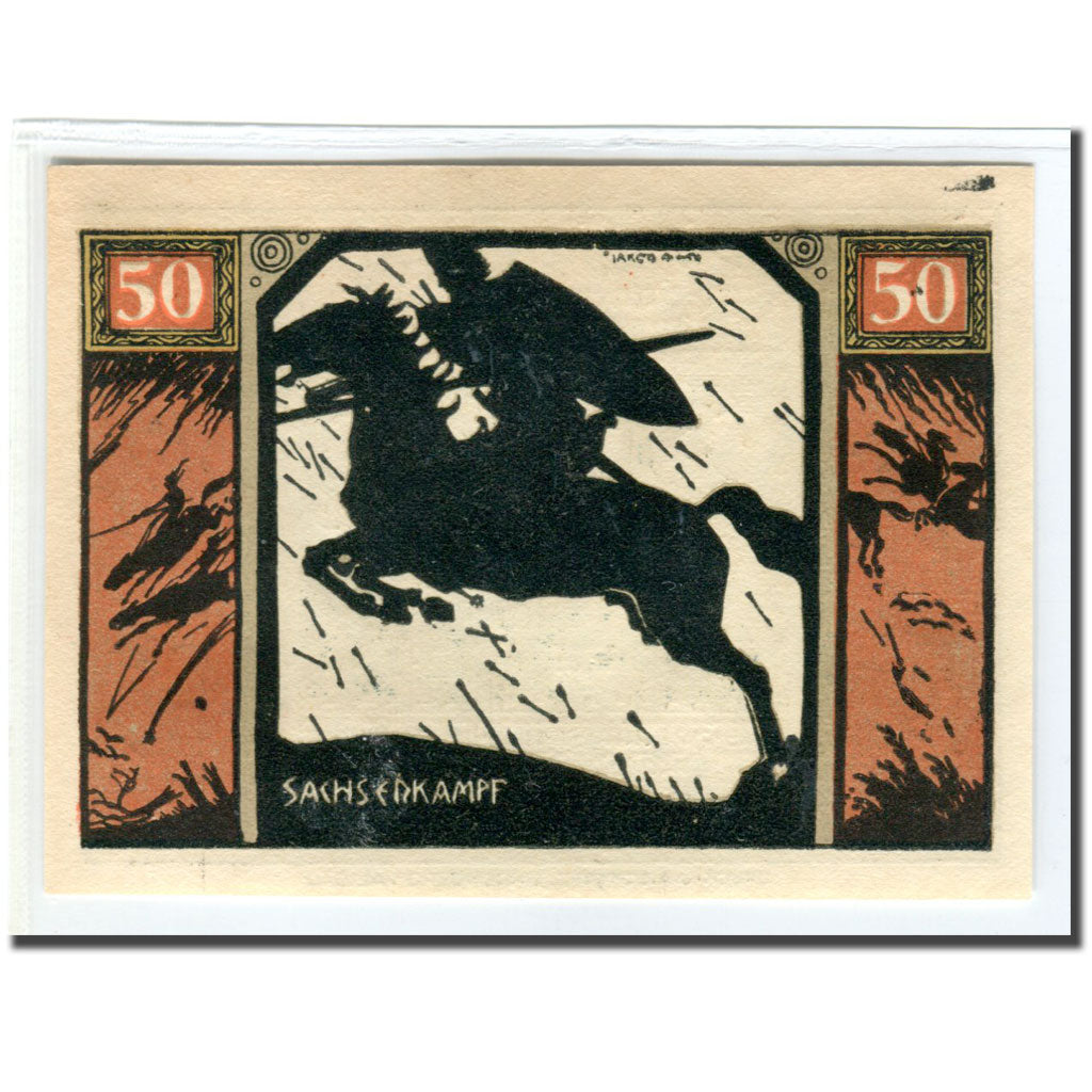 Geldschein, Deutschland, Xanten, 50 Pfennig, cavalier, 1921, 1921-10-01, UNZ-