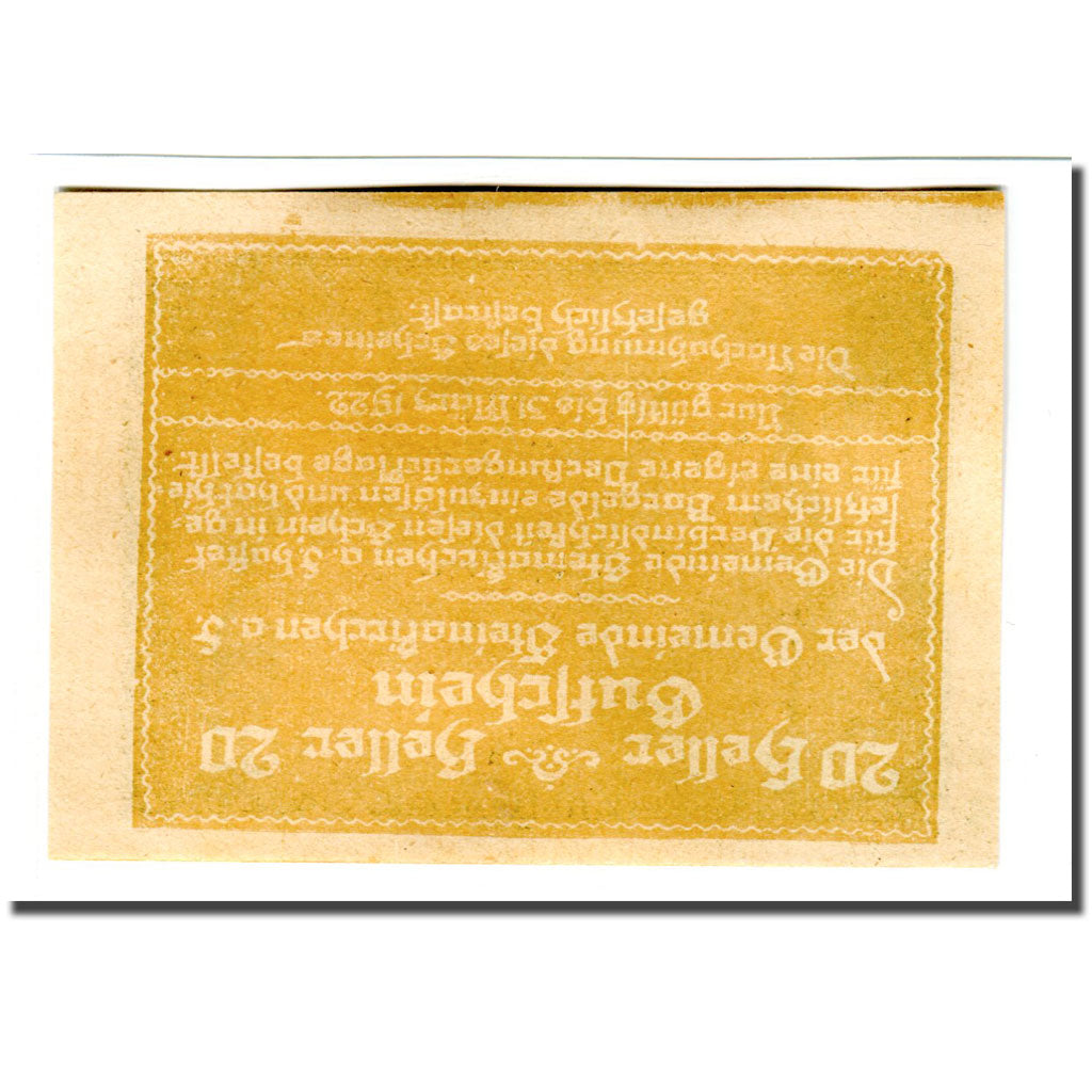 Banknote, Austria, Steinakirchen am Forst, 20 Heller, texte 1, 1922, UNC(63)